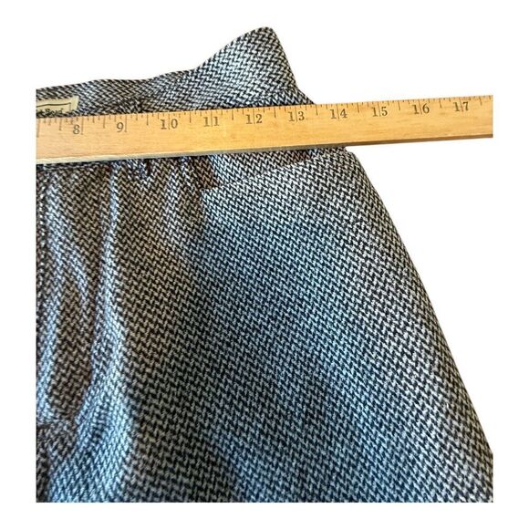 Vintage L.L. Bean Women’s 8 Virgin Wool Silk Trouser Pants Chevron Gray 0BGB7 - Picture 5 of 7